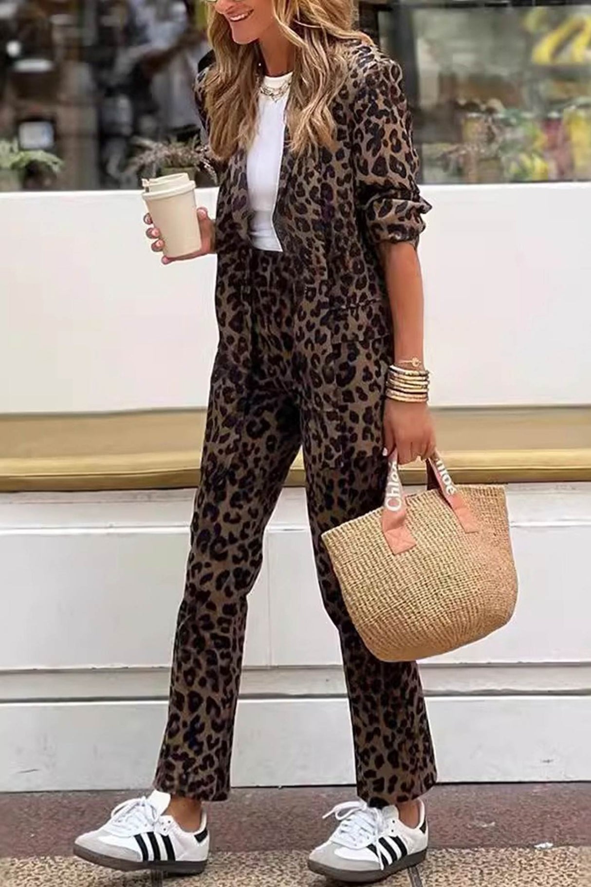 Arolora leopard-print-blazer-two-piece-outfit
