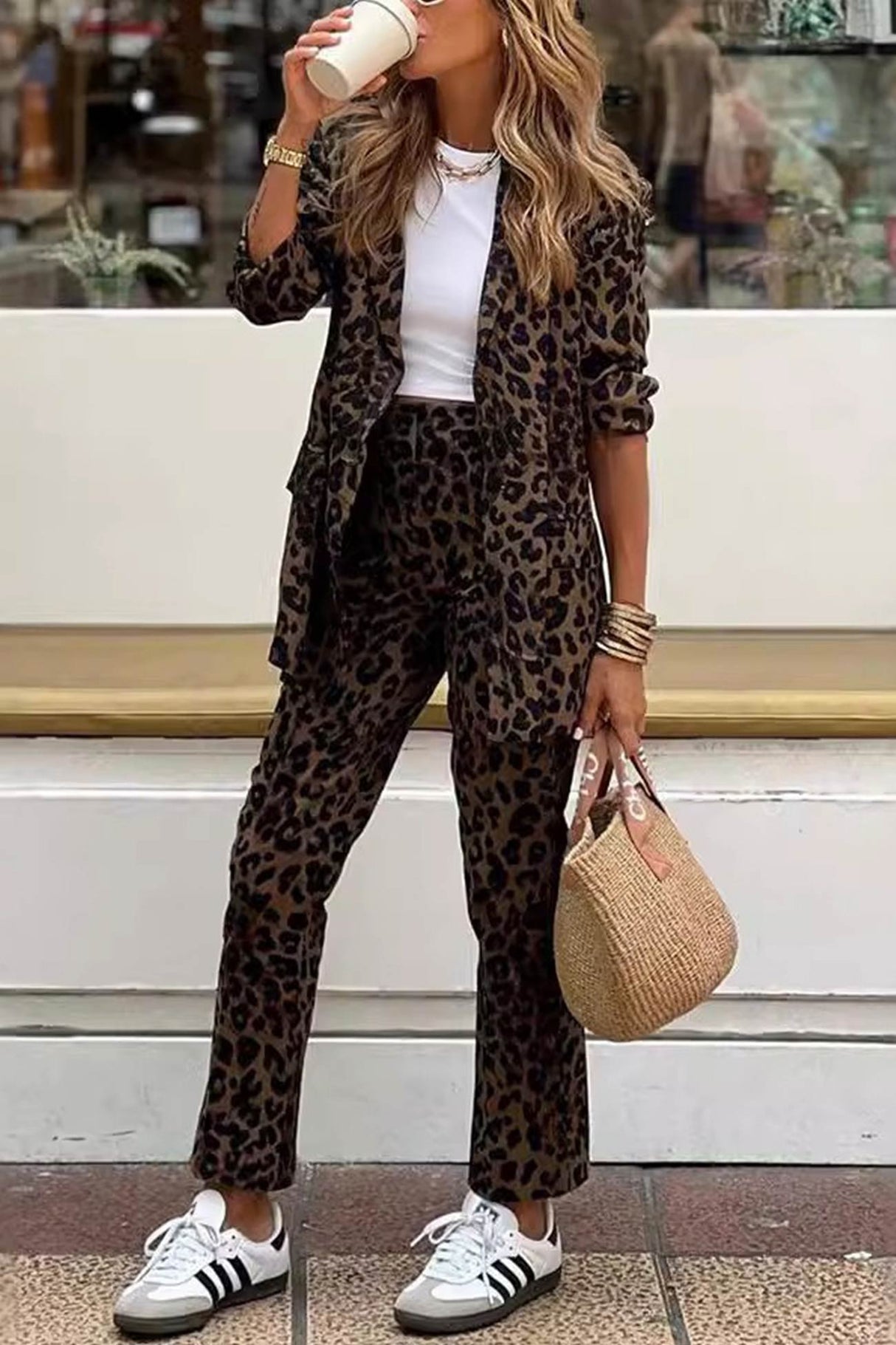 Arolora leopard-print-blazer-two-piece-outfit