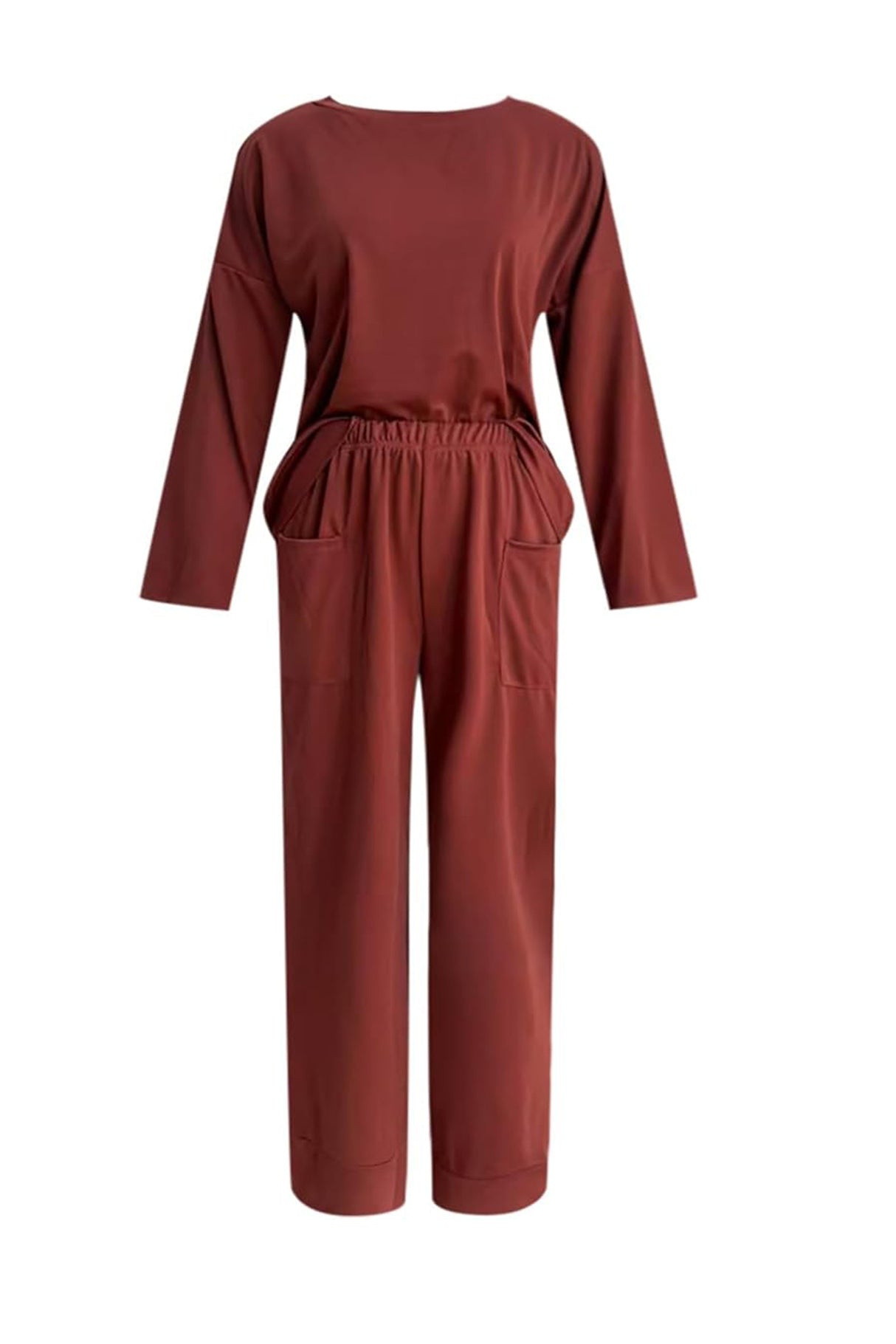 Arolora Long Sleeve Pullover Harem Pants Set