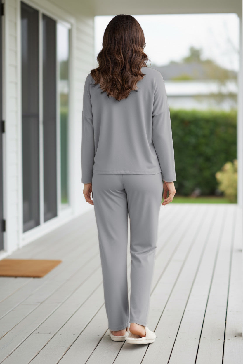 Long Sleeve Pullover Harem Pants Set