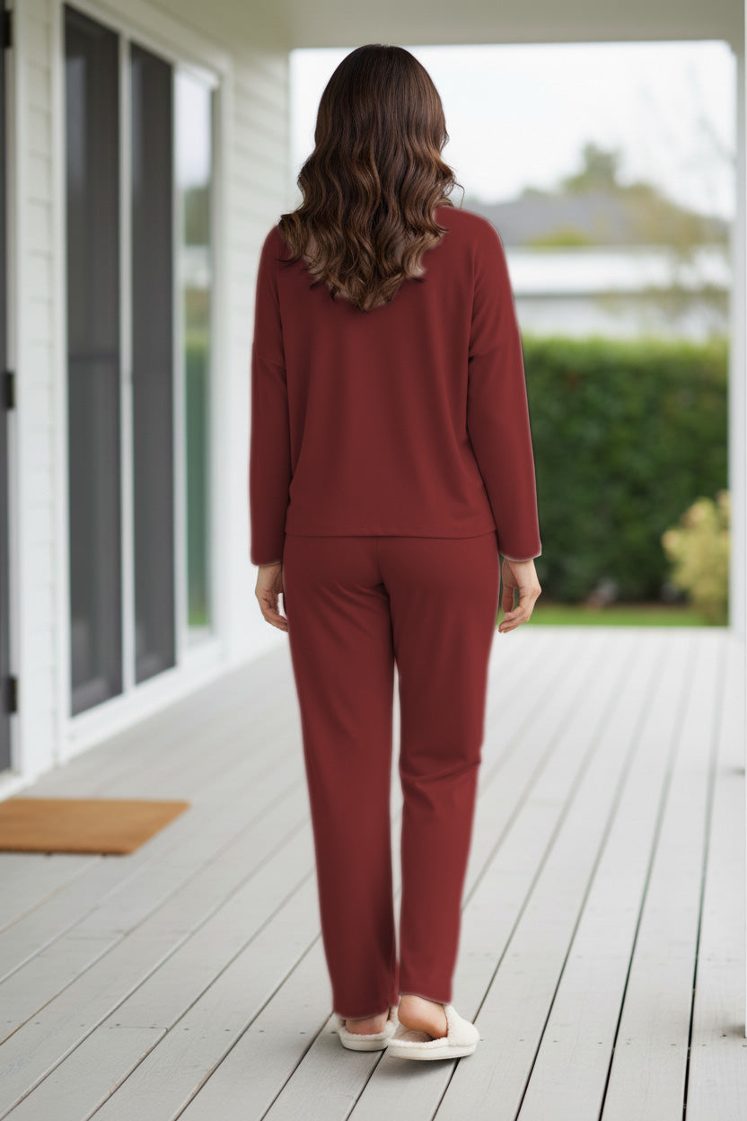 Long Sleeve Pullover Harem Pants Set