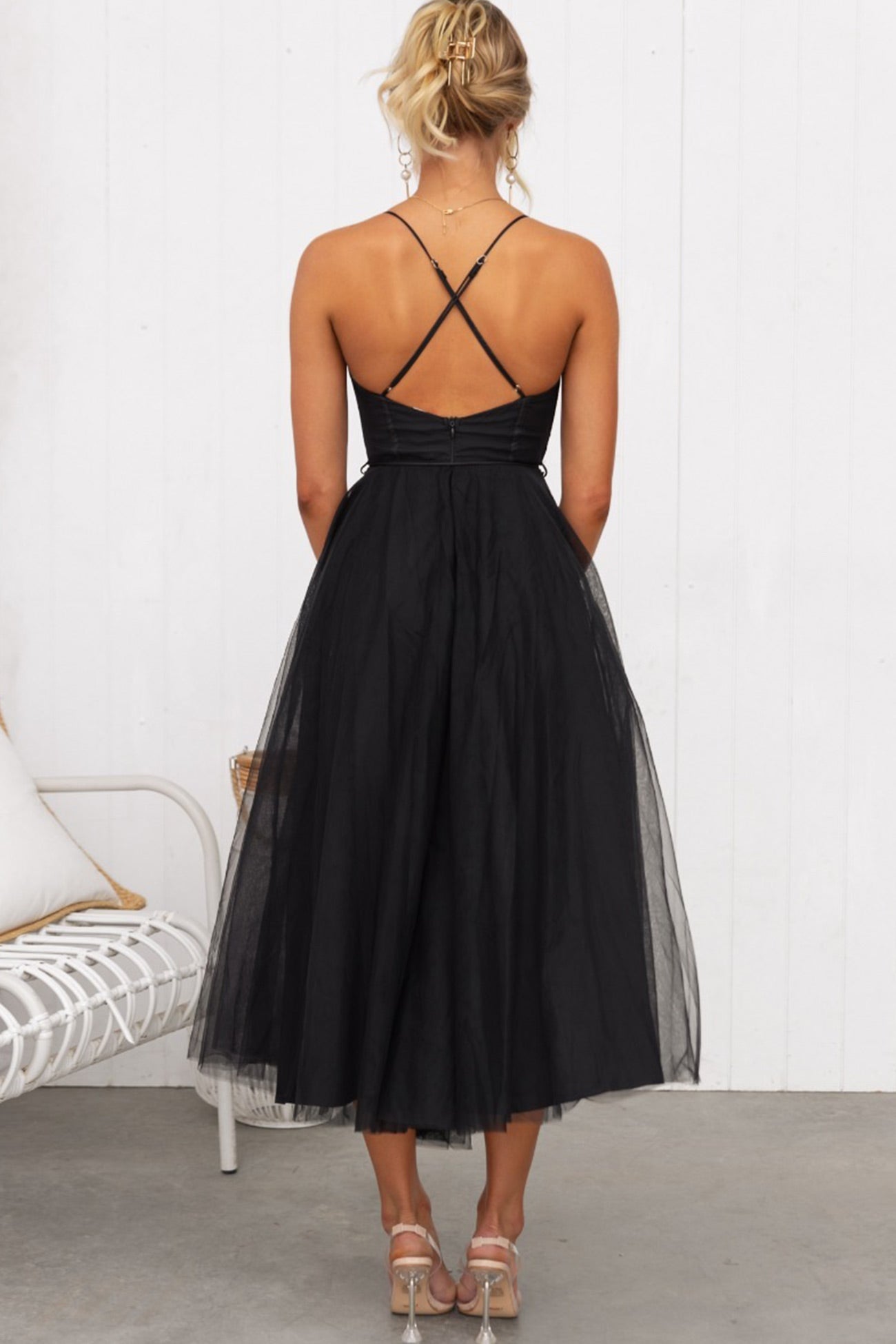 Mesh Corset Lace-up Cami Dress
