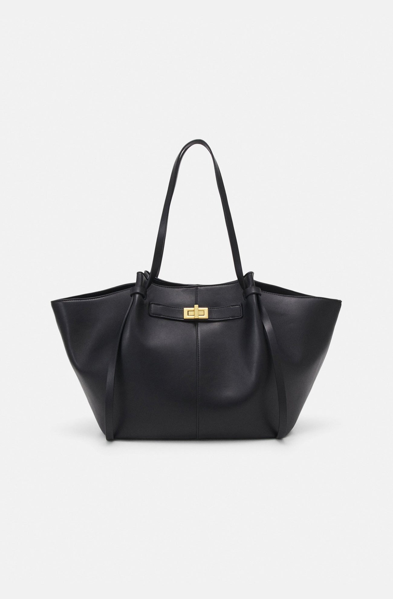 Minimalist Bat-shaped Leather Tote Bag