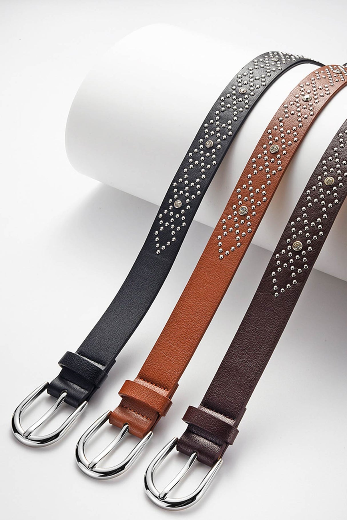 PU Leather Rivet Belt