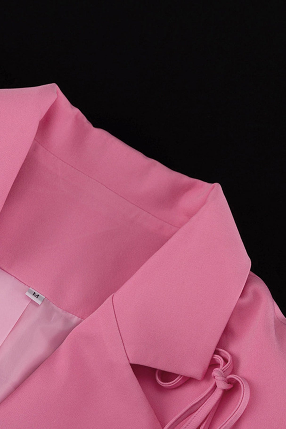 Pink Bow Pocketed Blazer
