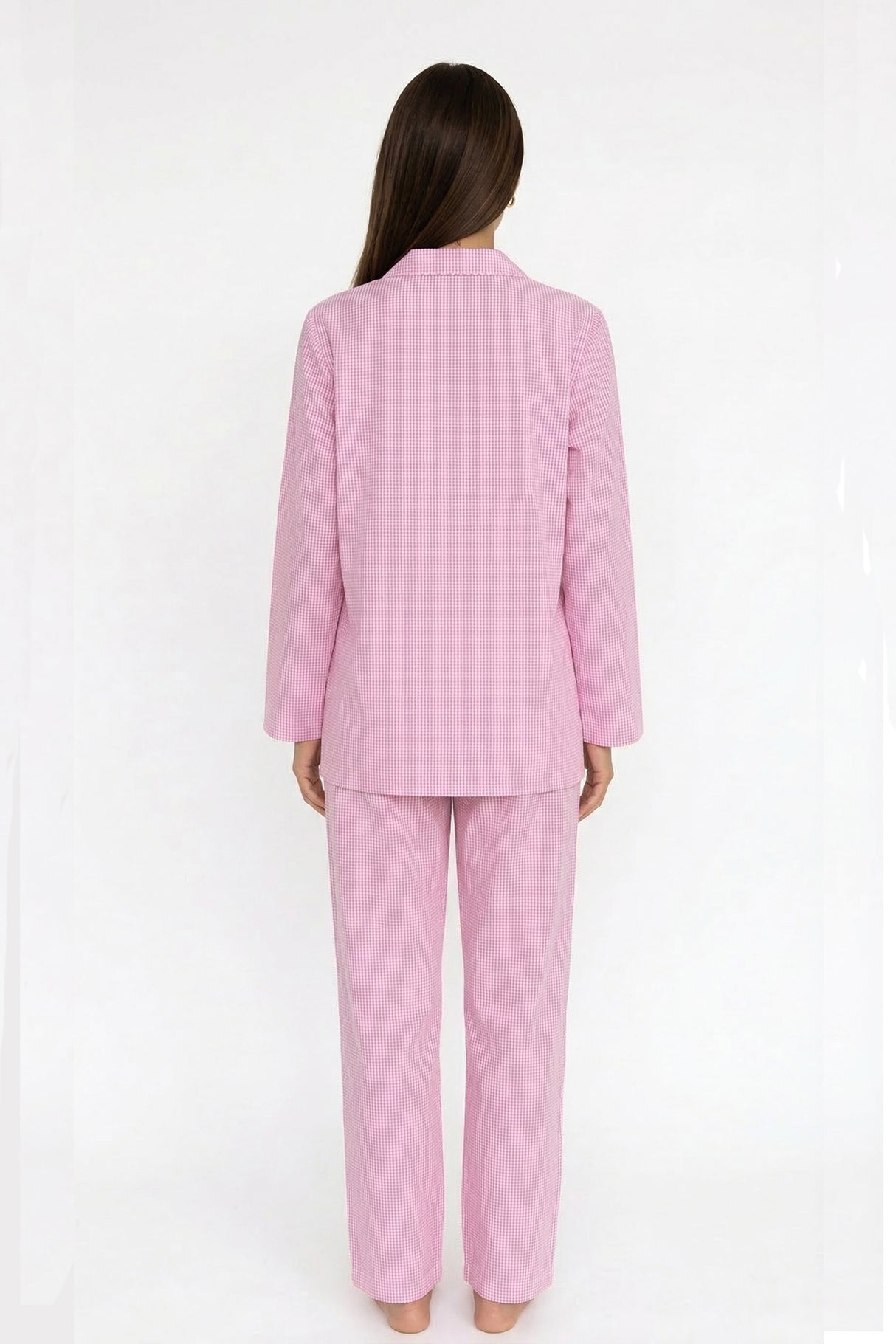 Plaid Blouse Cotton Two-piece Outfit