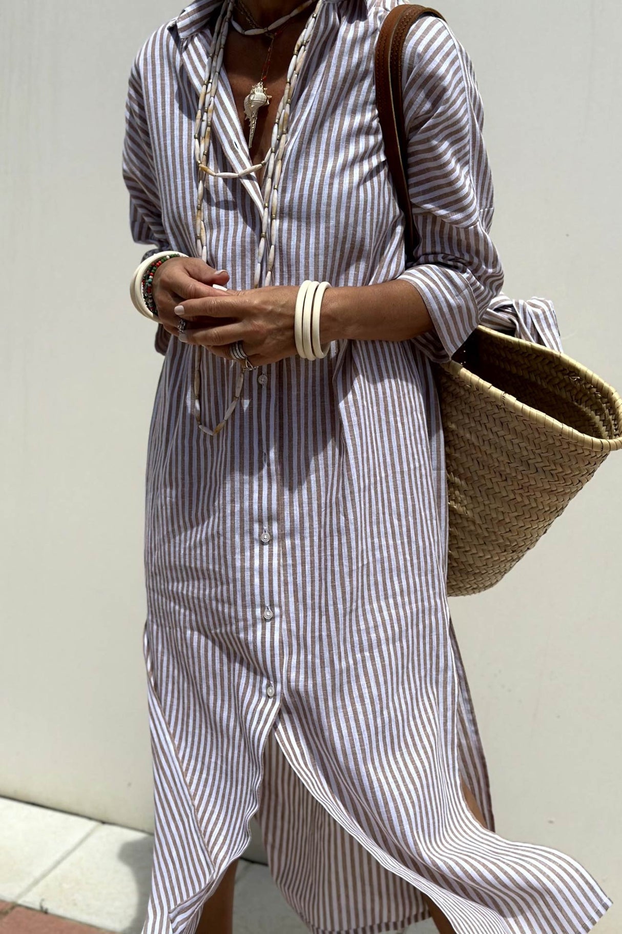Arolora printed-half-sleeve-shirt-dress