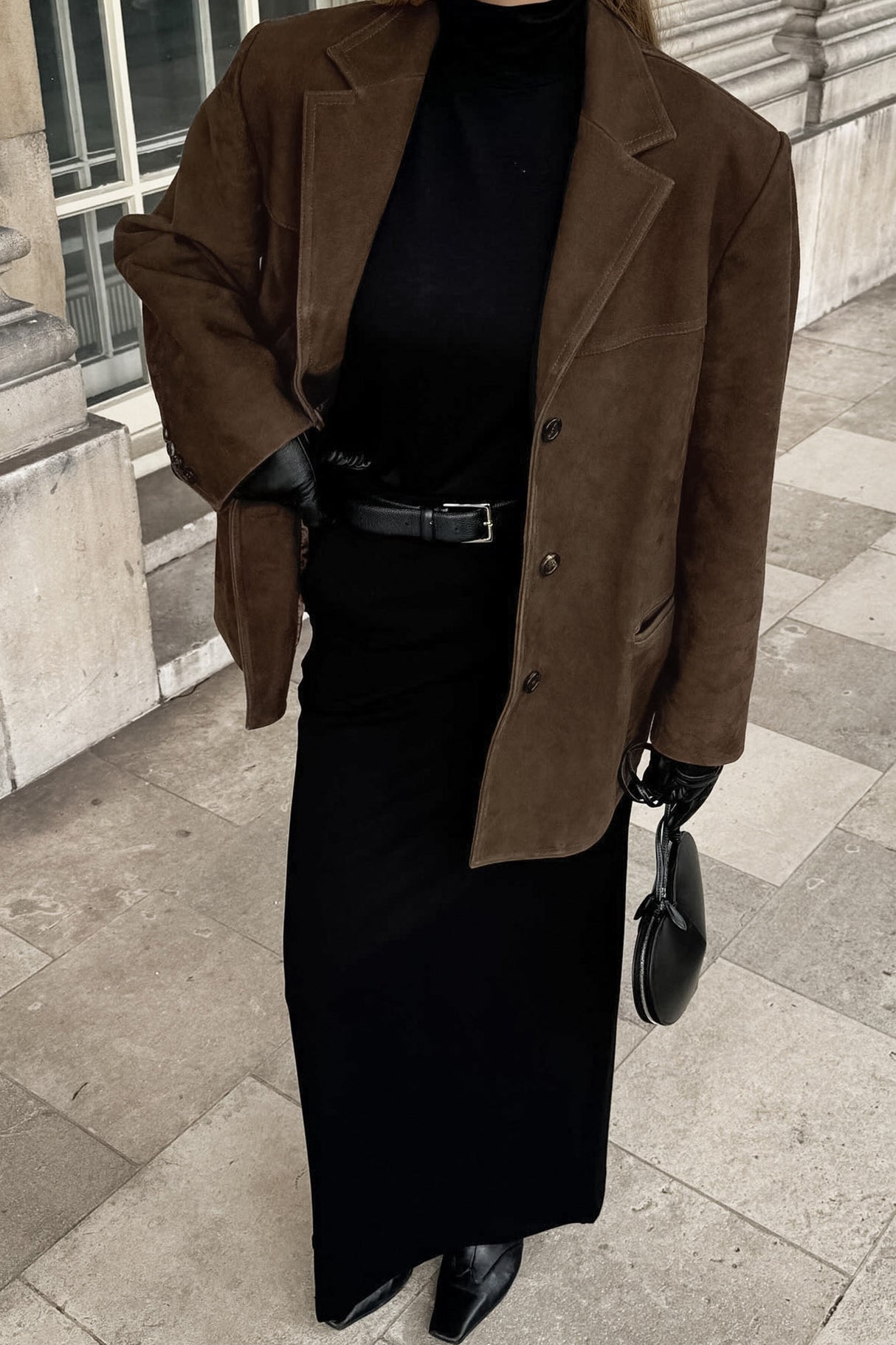 Retro Brown Suede Blazer