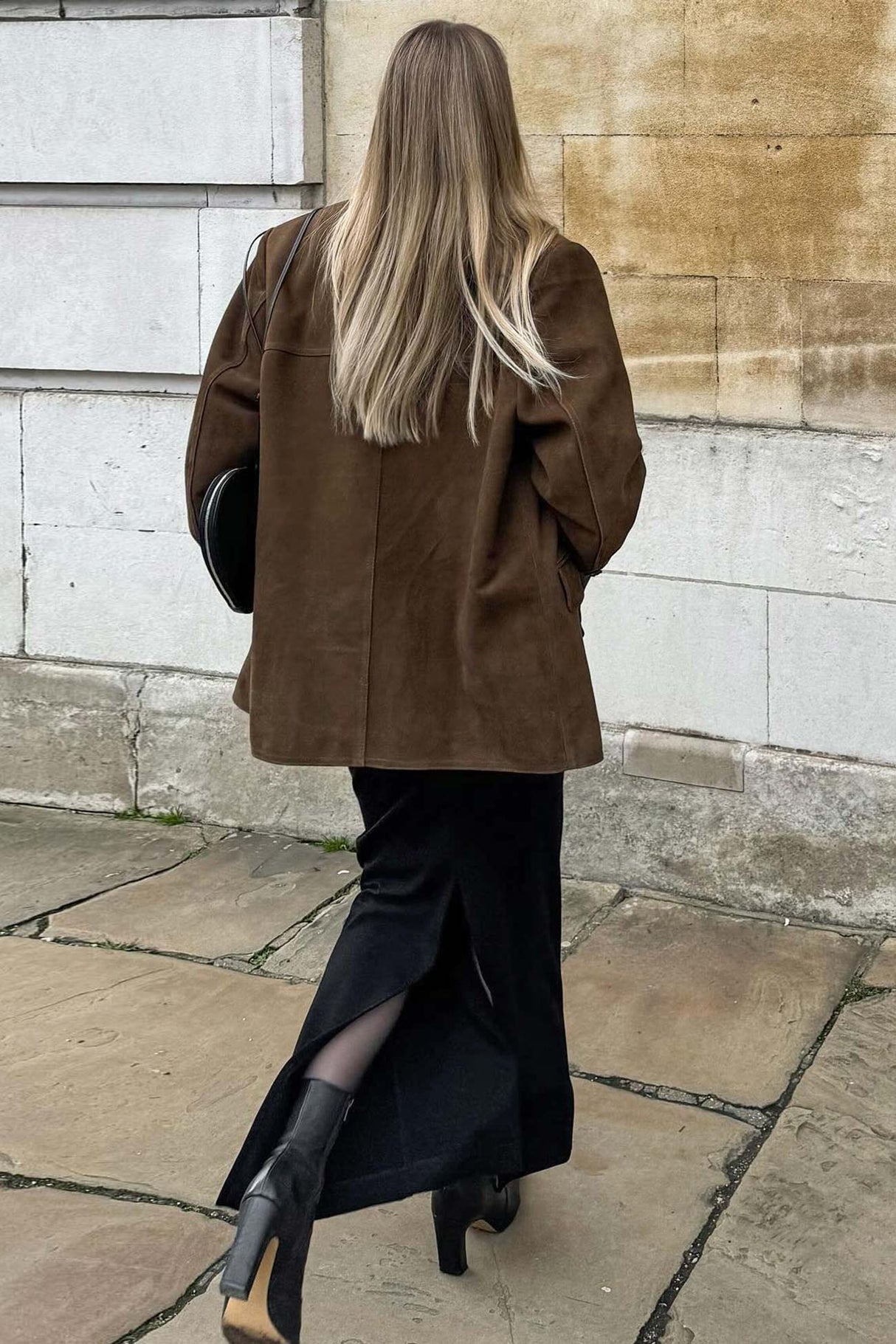Retro Brown Suede Blazer