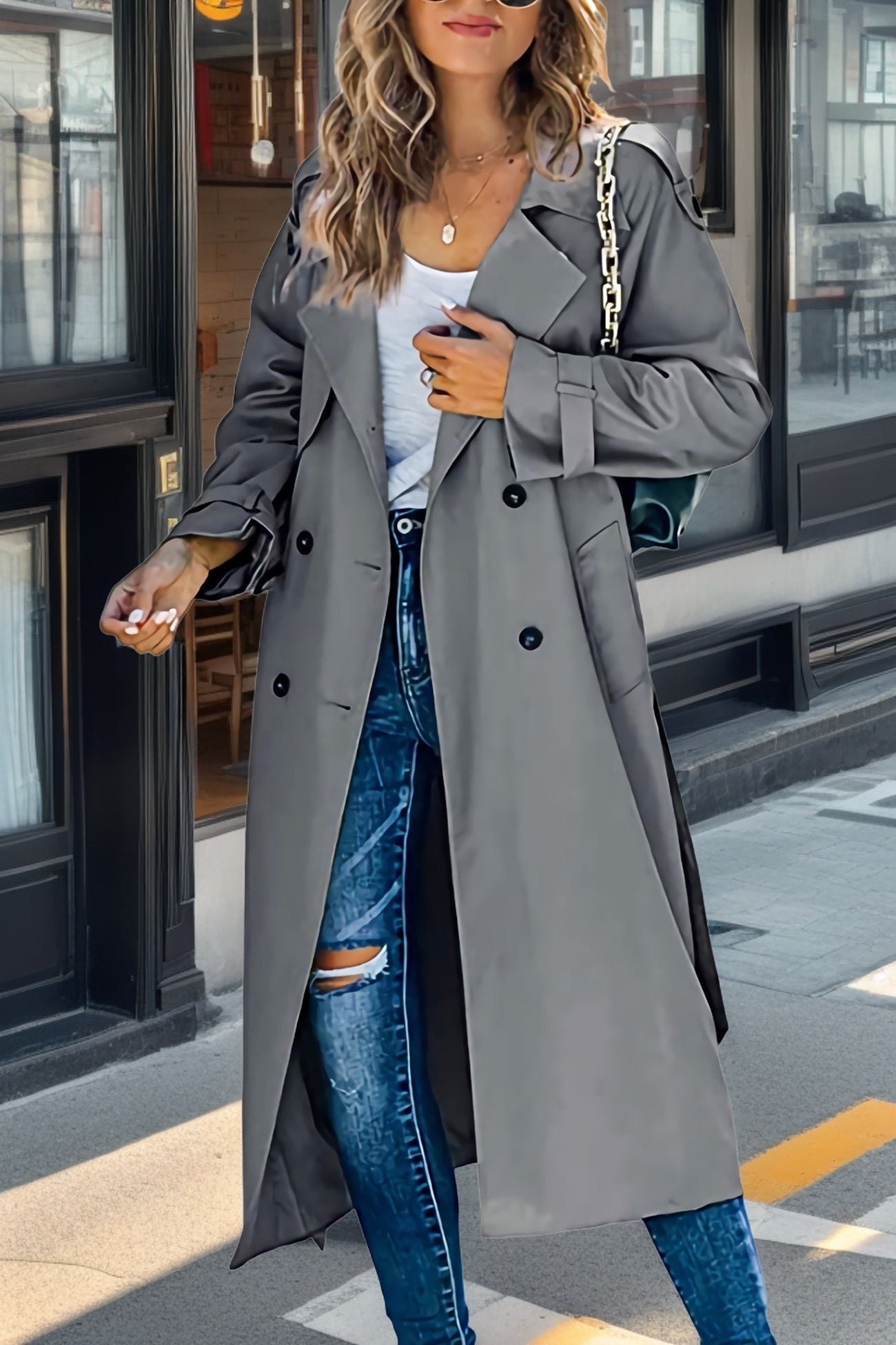 Retro Double-breasted Trench Coat