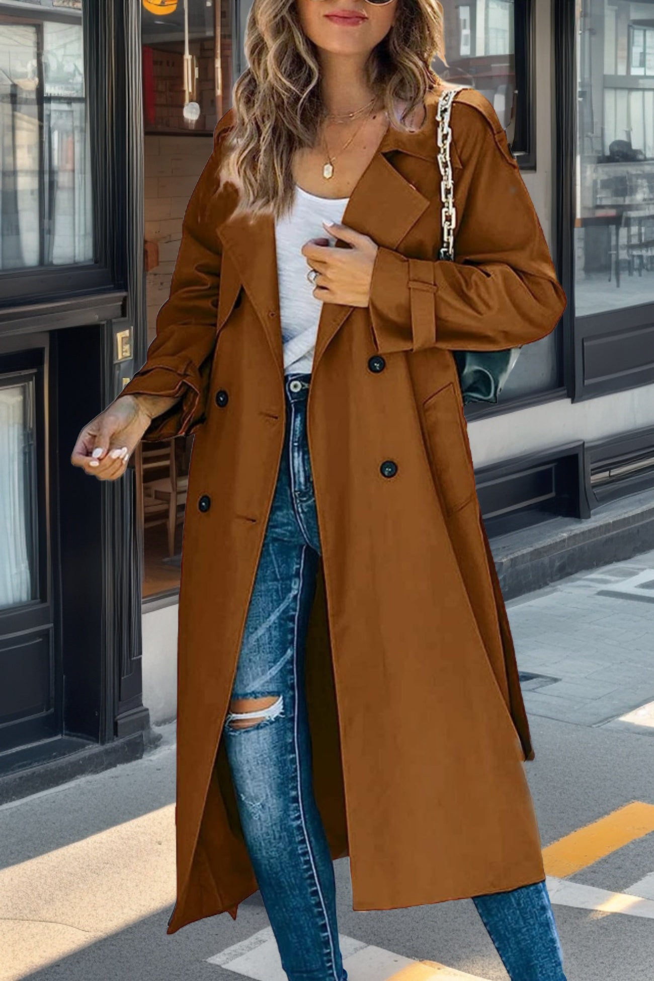 Retro Double-breasted Trench Coat