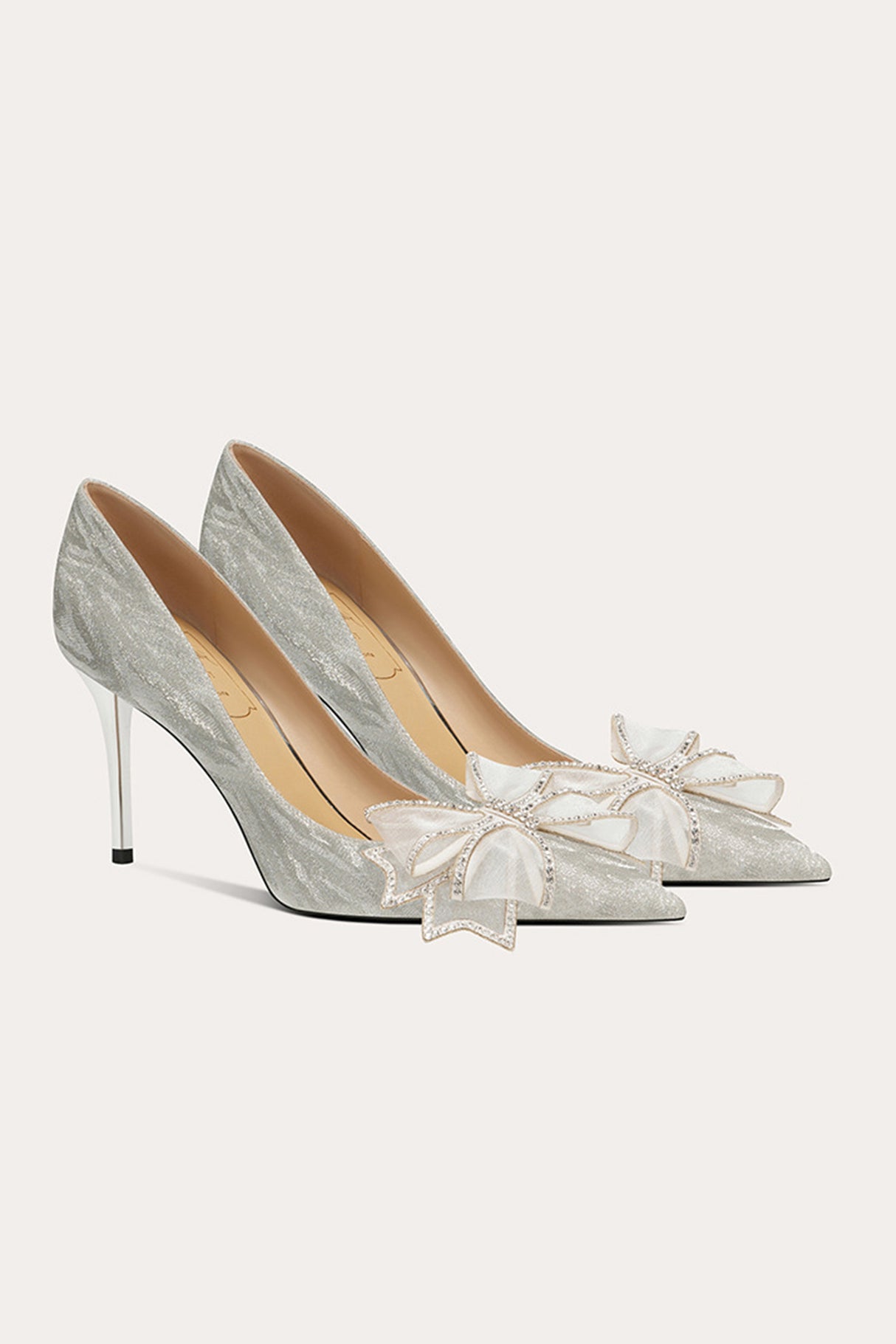 Rhinestone Bow-tie High Heels