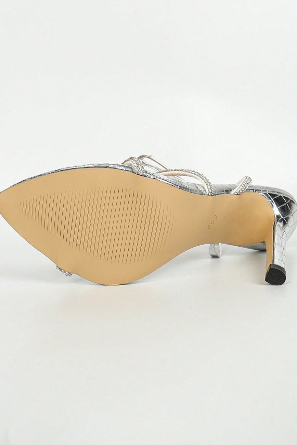 Arolora Rhinestone Pointed High Heels