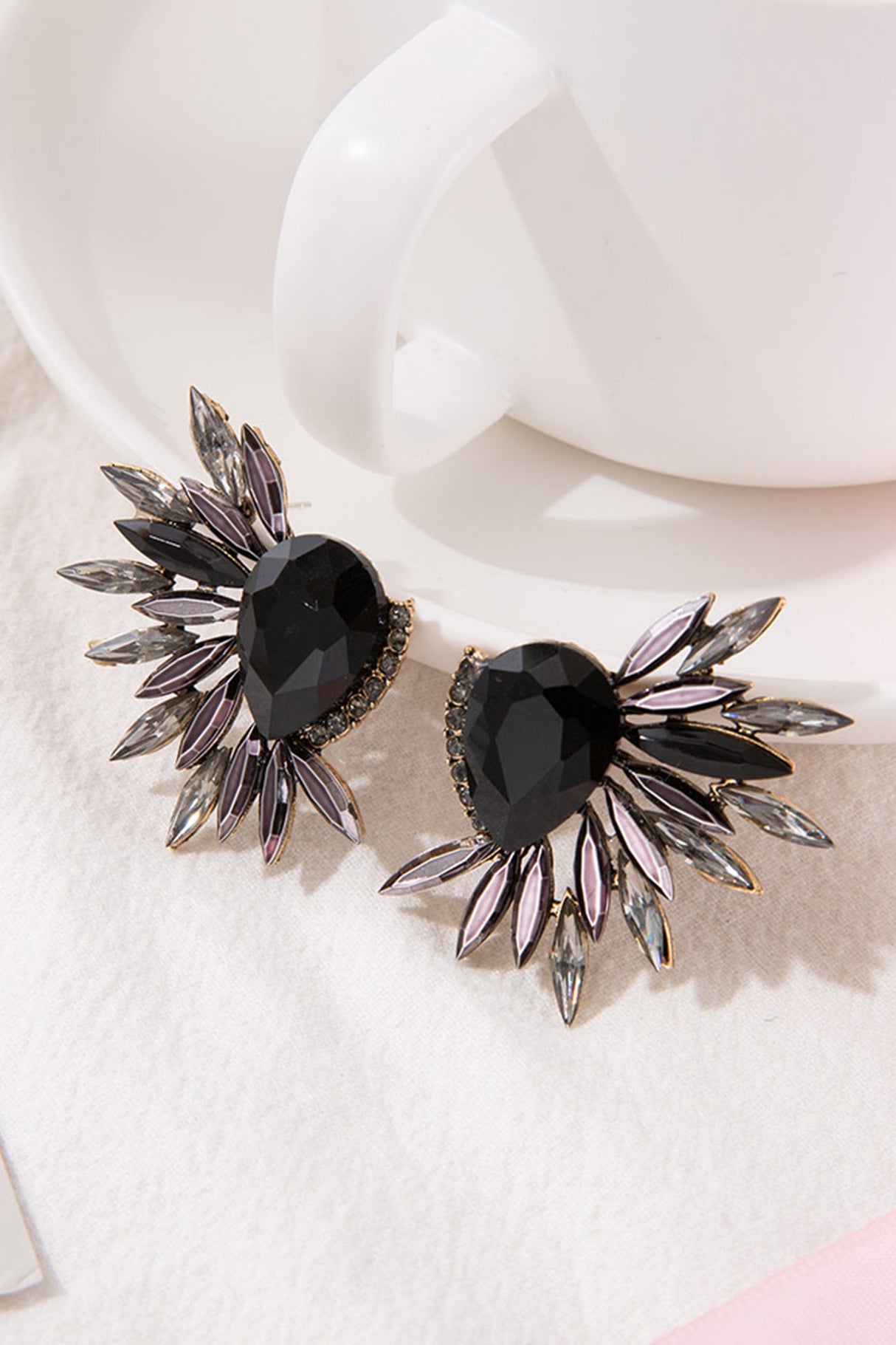 Rhinestone Wing Shape Earrings