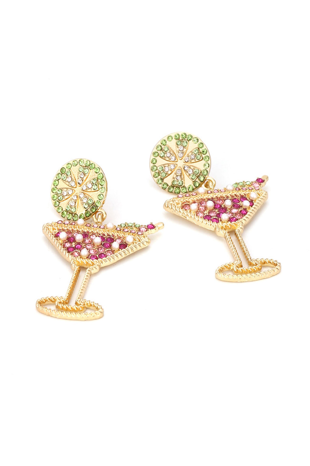 Colorful Rhinestone Cocktail Stud Earrings
