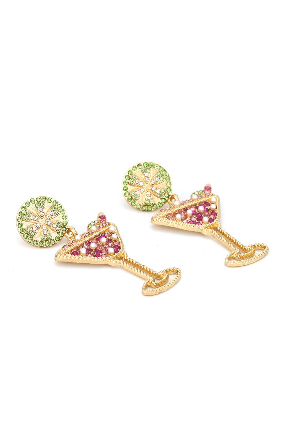 Colorful Rhinestone Cocktail Stud Earrings
