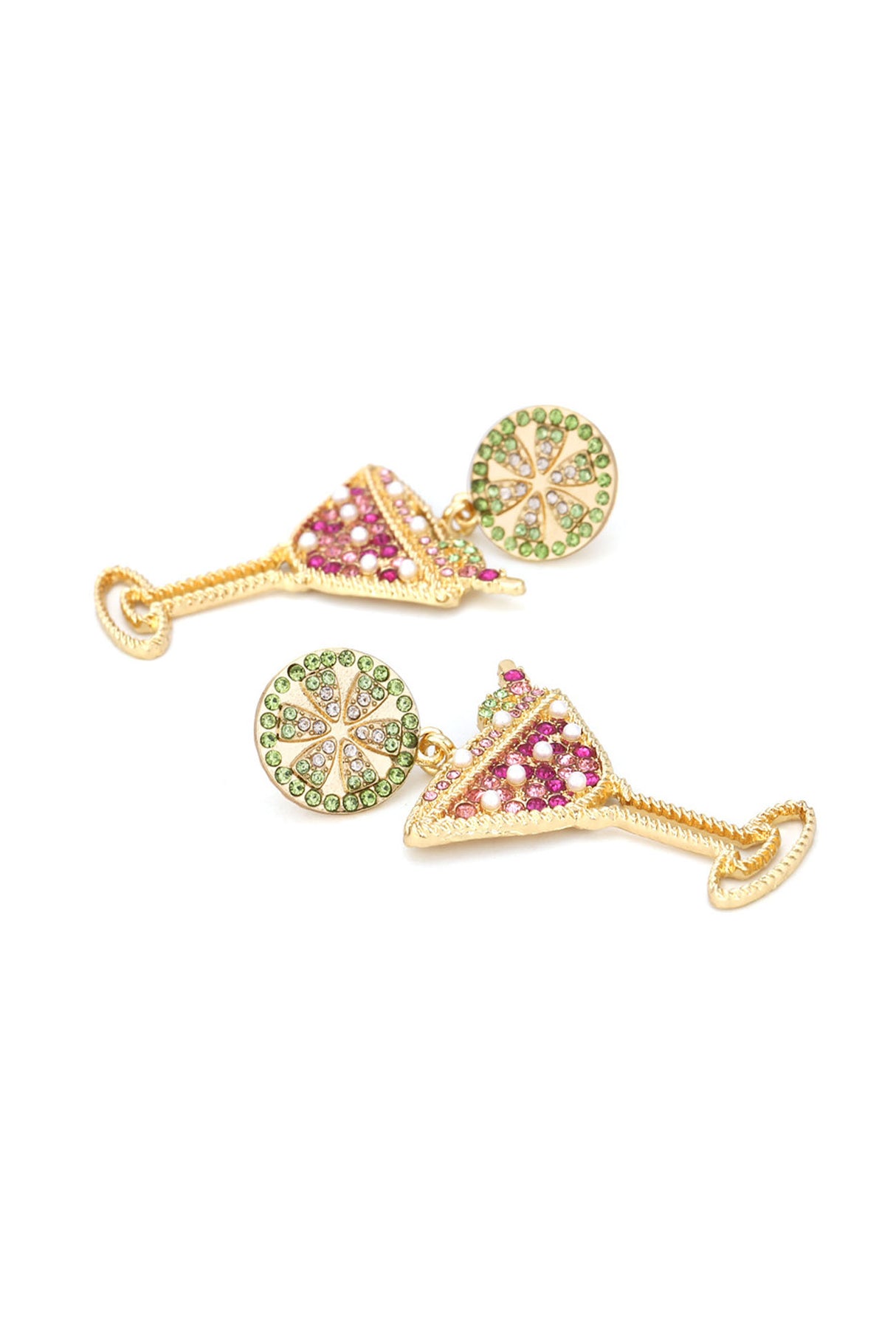 Colorful Rhinestone Cocktail Stud Earrings