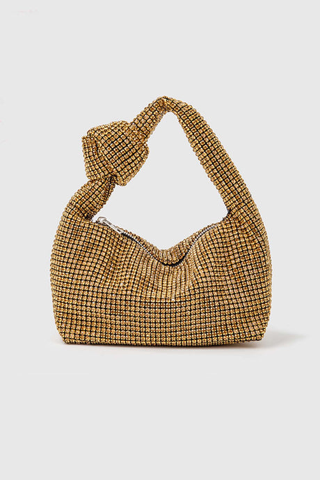Rhinestone Knotted Handbag