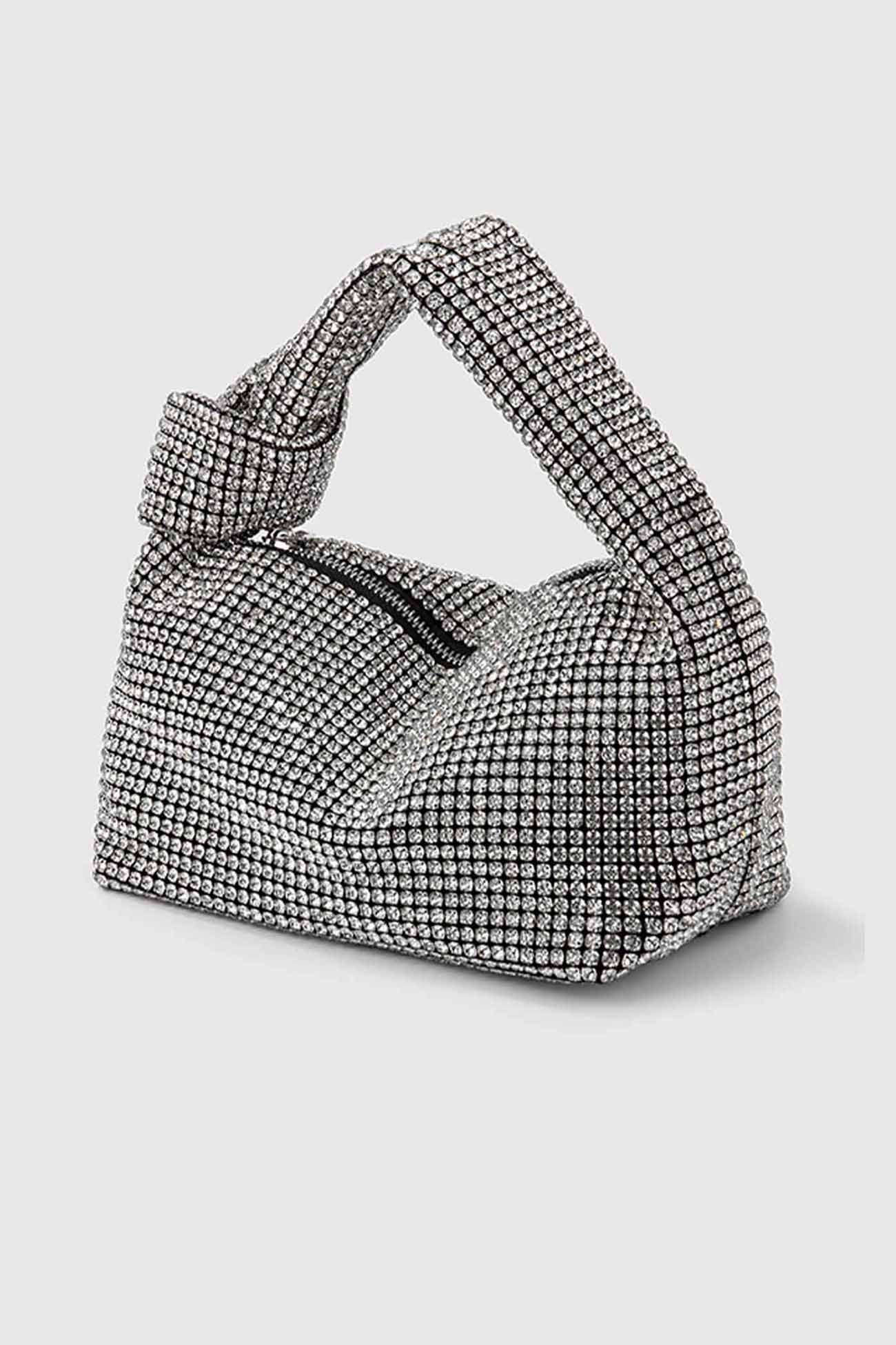 Rhinestone Knotted Handbag