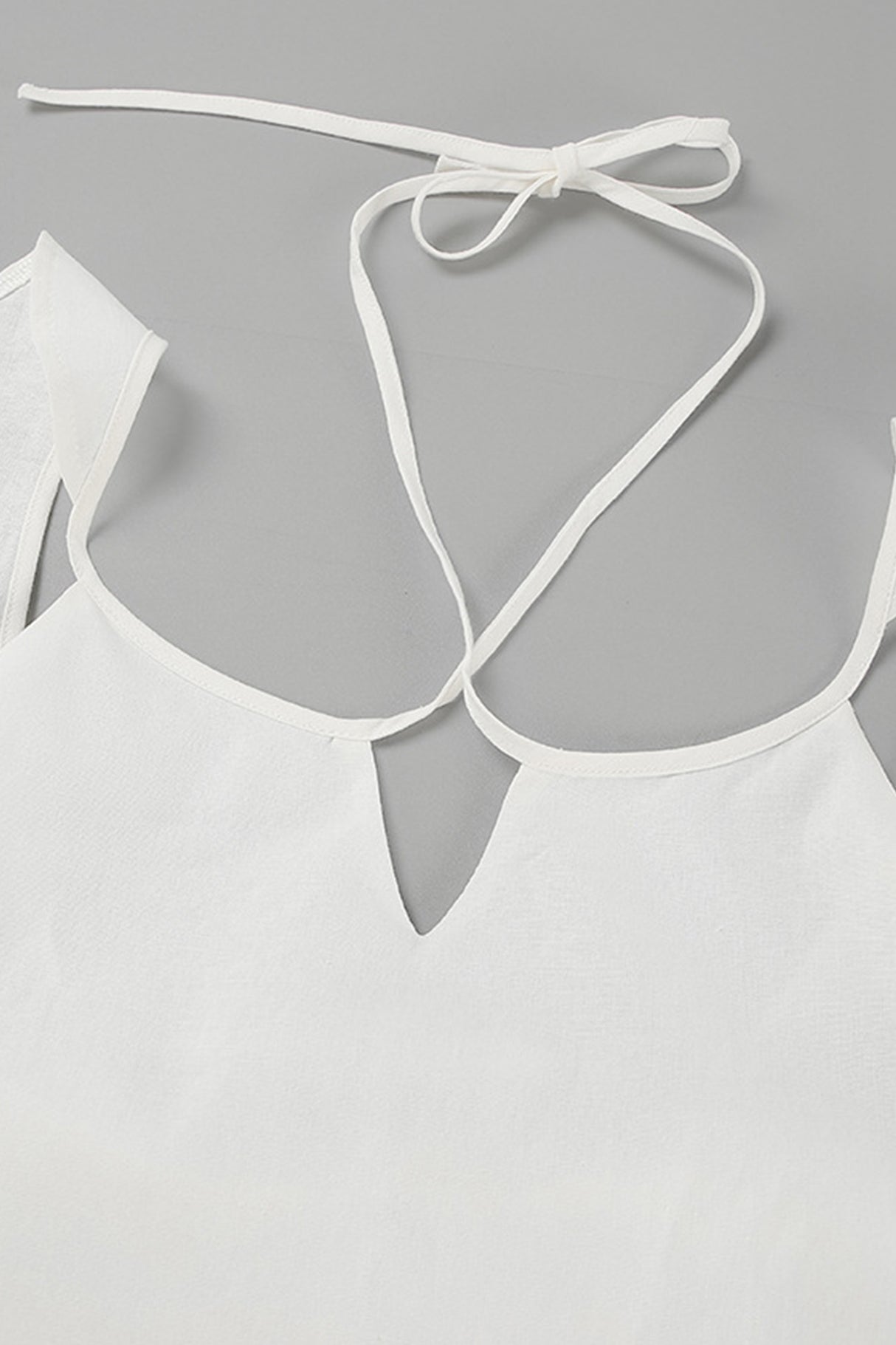 Arolora Ruffle Tie-up Cotton Vest Set