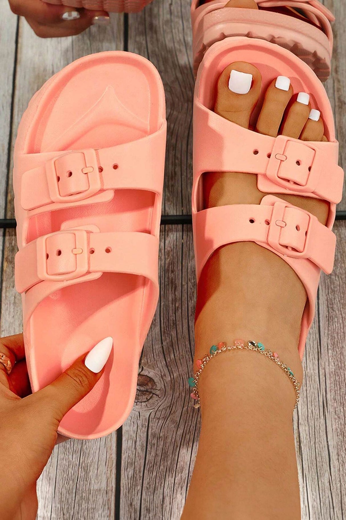 Solid Buckle EVA Sandals
