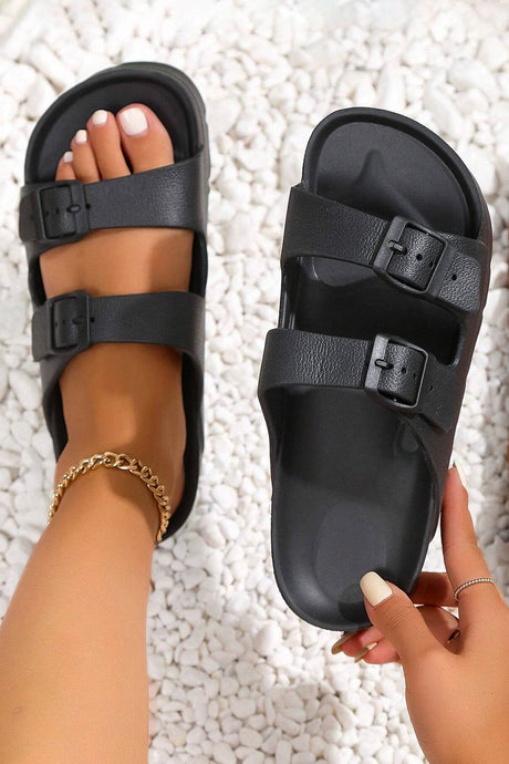 Solid Buckle EVA Sandals