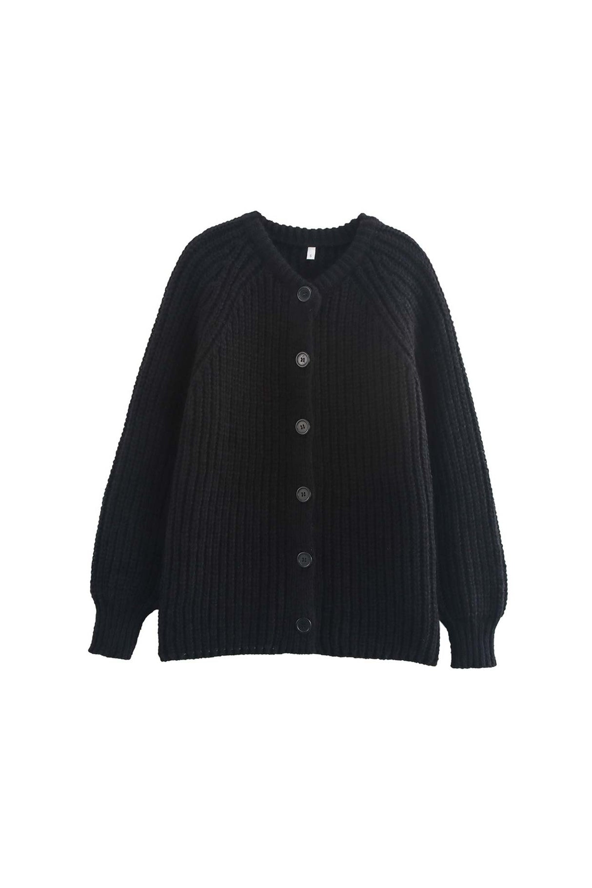 Arolora solid-color-botton-down-cardigan