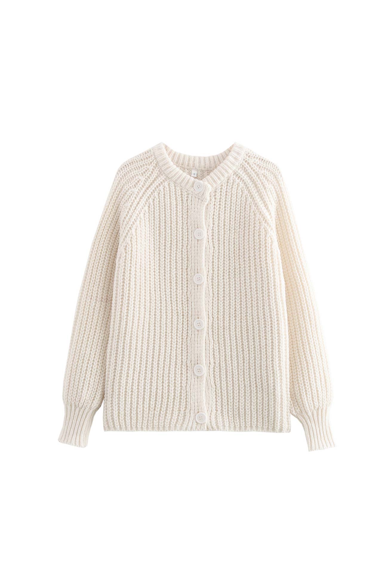 Arolora solid-color-botton-down-cardigan