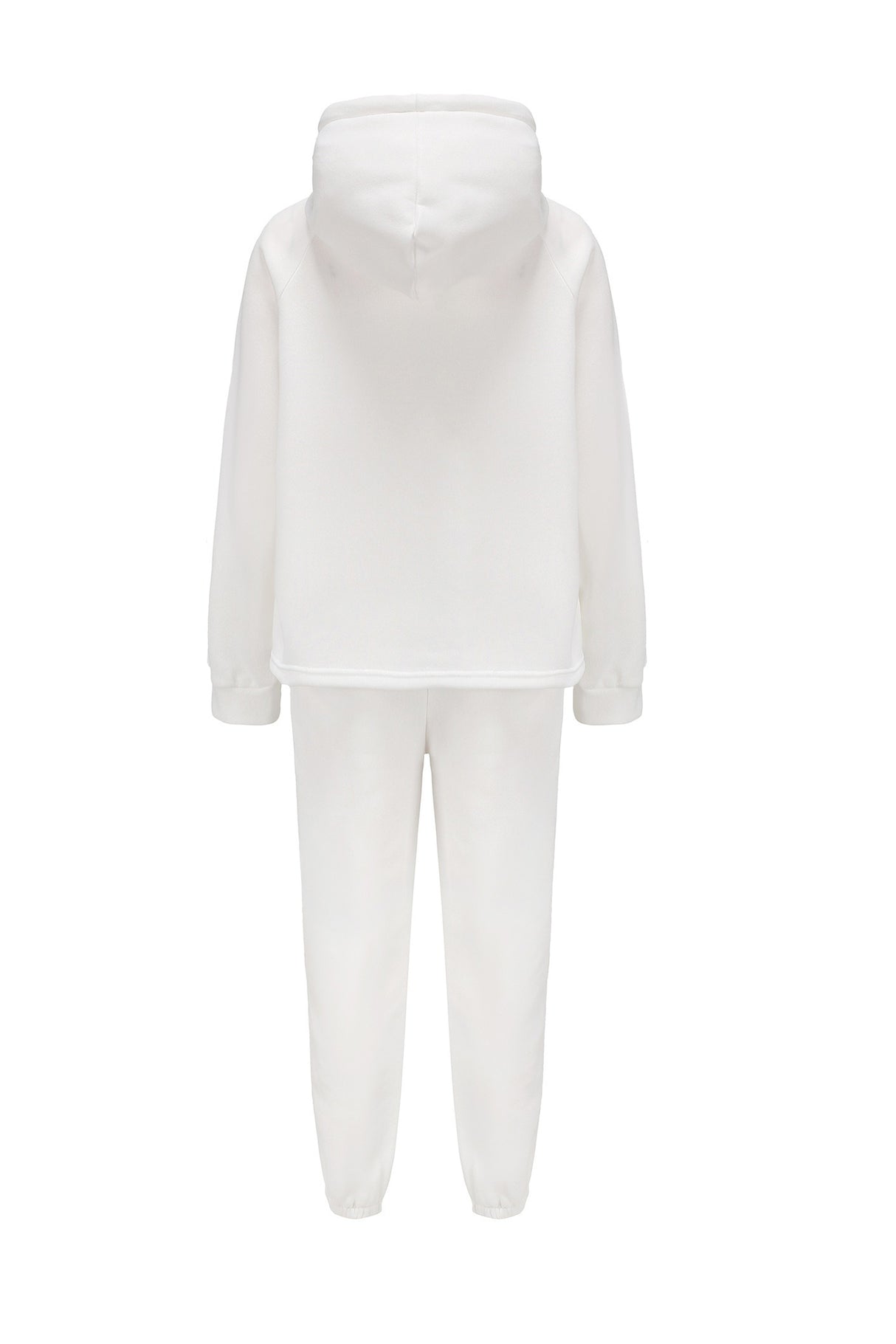 Solid Color Crop Hoodie Suits