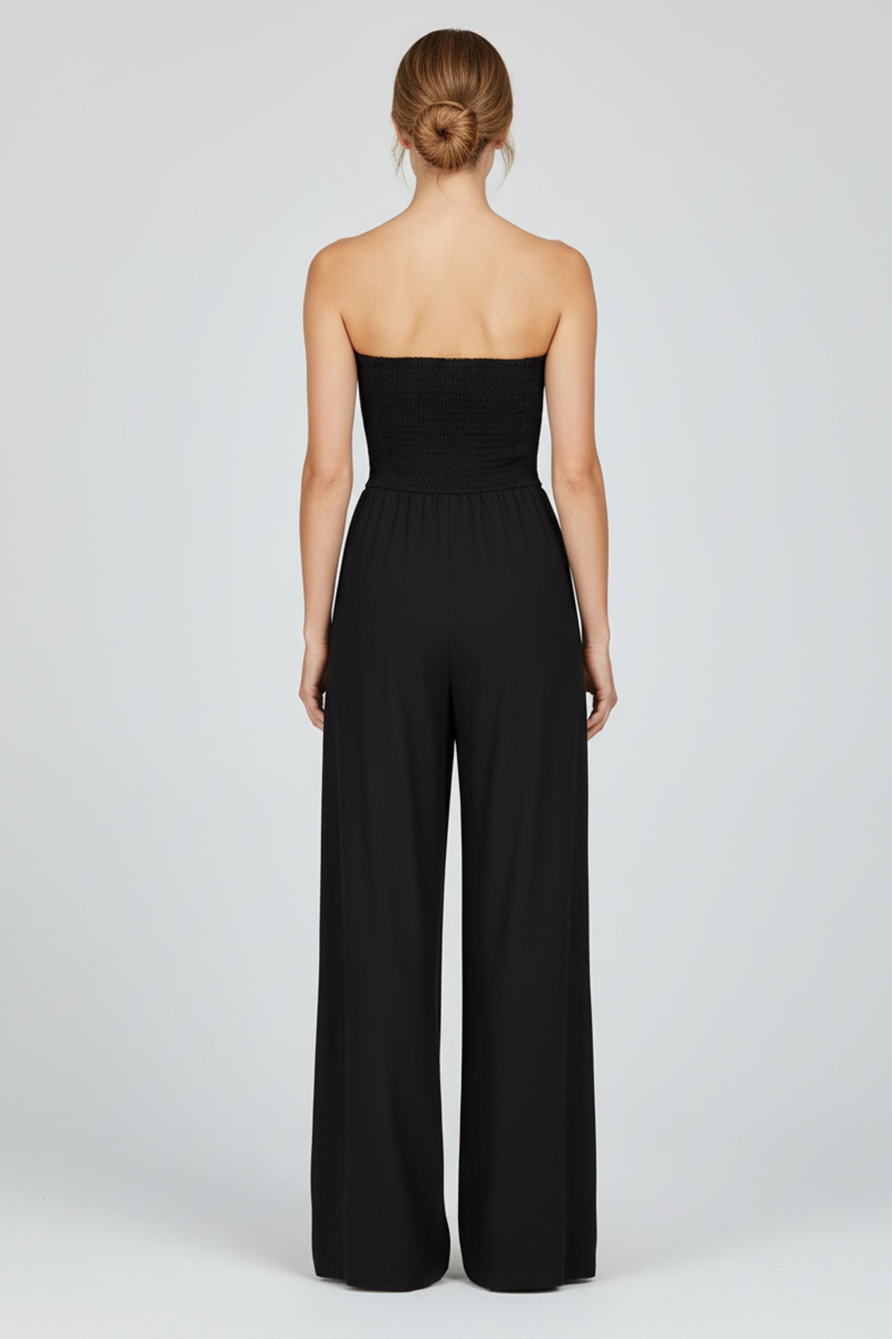 Solid Color Off shoulder Ruched Jumpsuit
