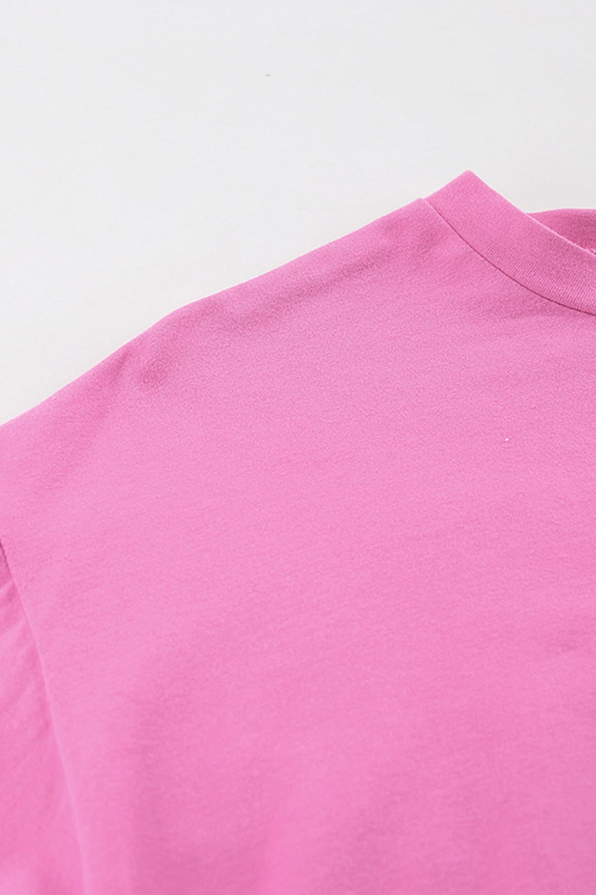 Arolora solid-crew-neck-slit-cotton-sweatshirt