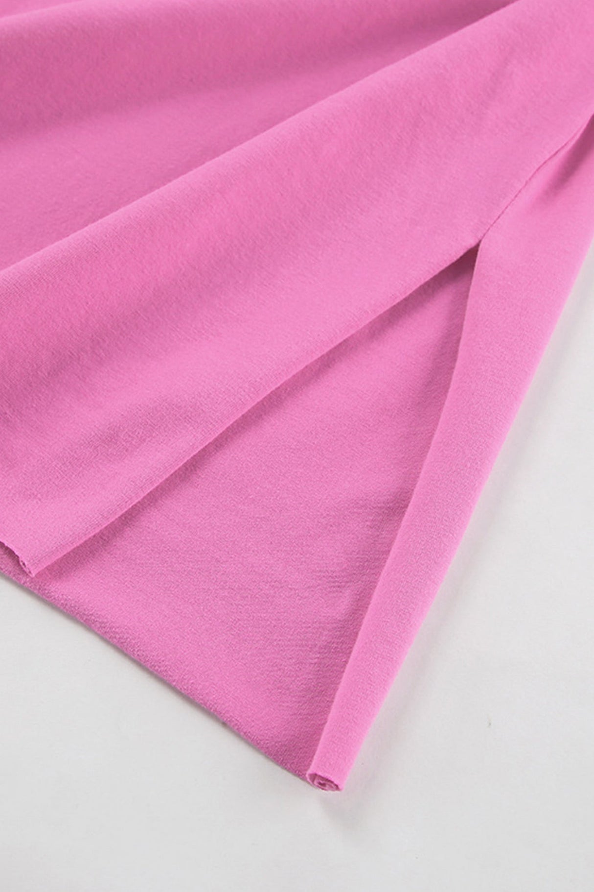 Arolora solid-crew-neck-slit-cotton-sweatshirt