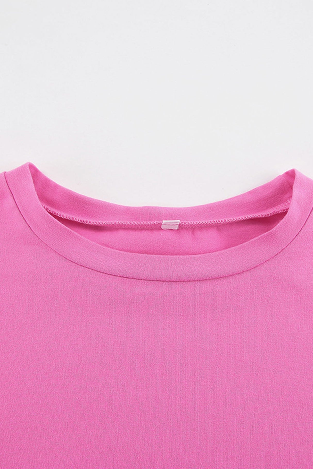 Arolora solid-crew-neck-slit-cotton-sweatshirt