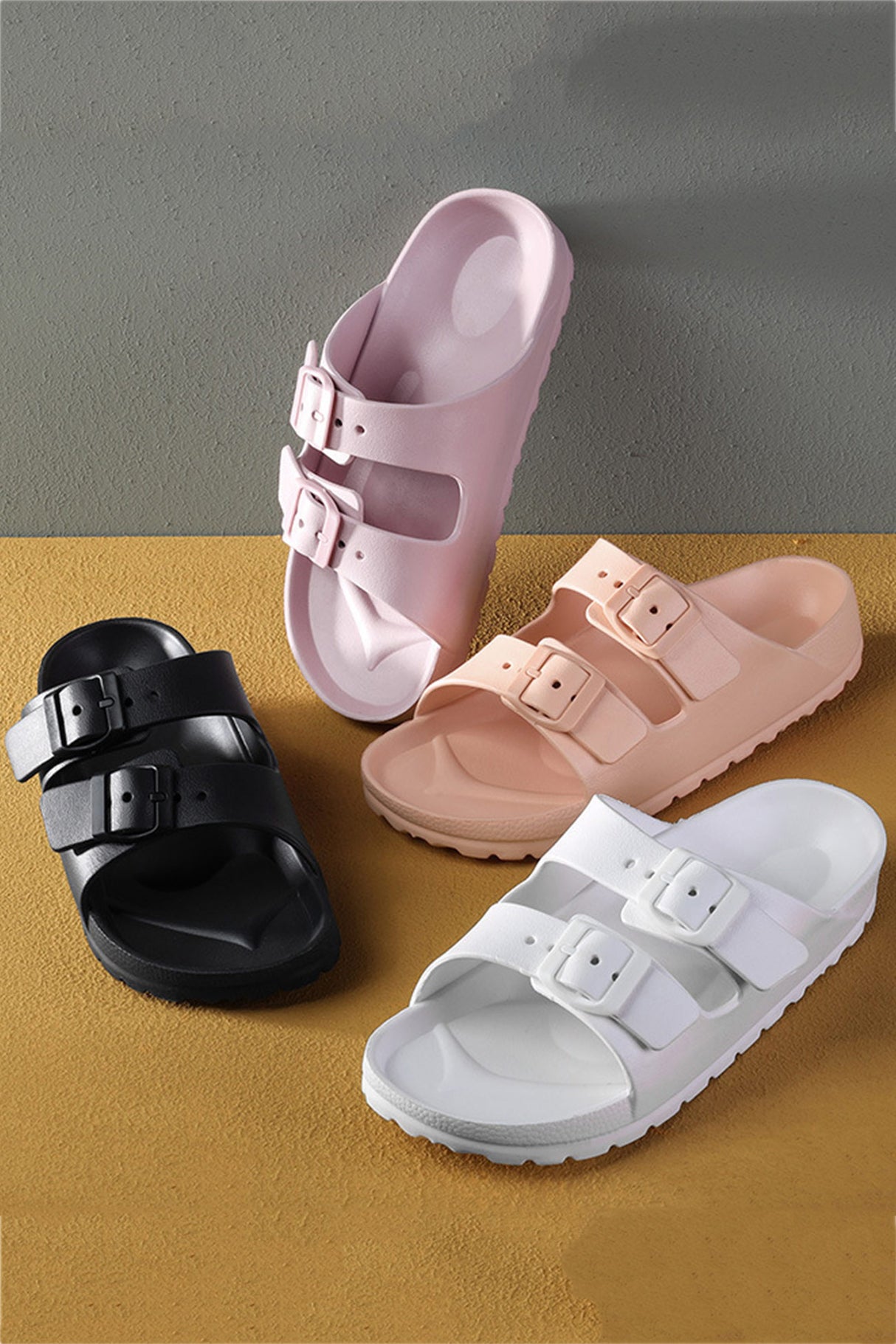 Solid Buckle EVA Sandals