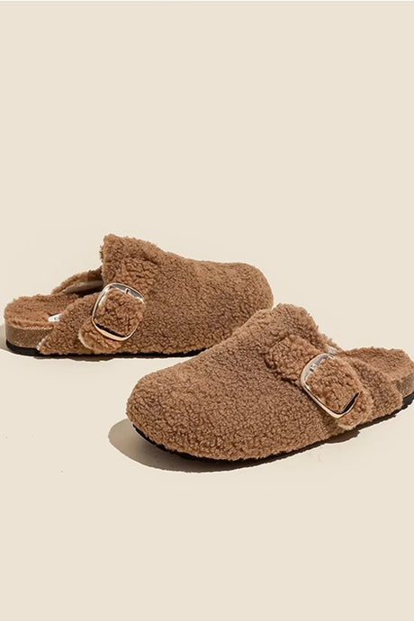 Solid Plush Slip-on Flats