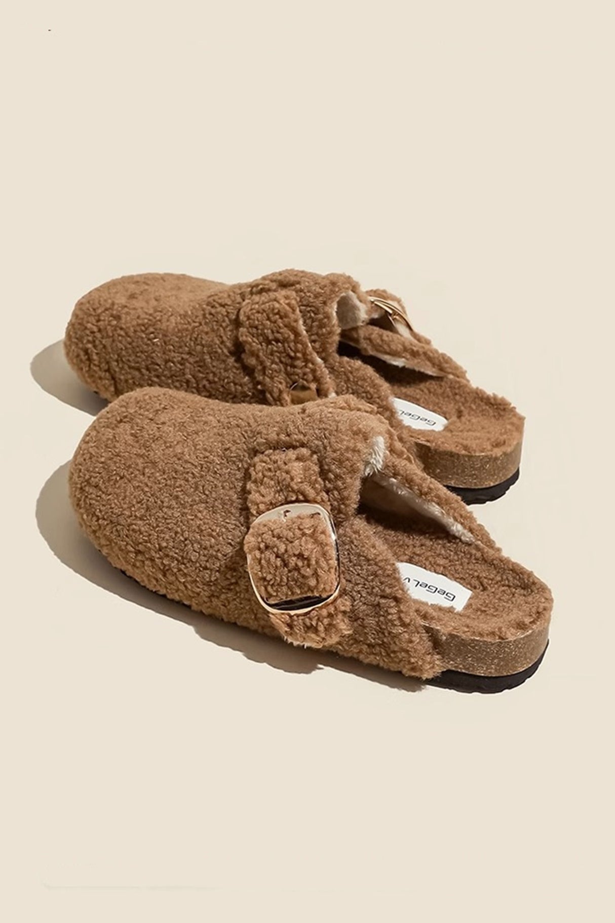 Solid Plush Slip-on Flats