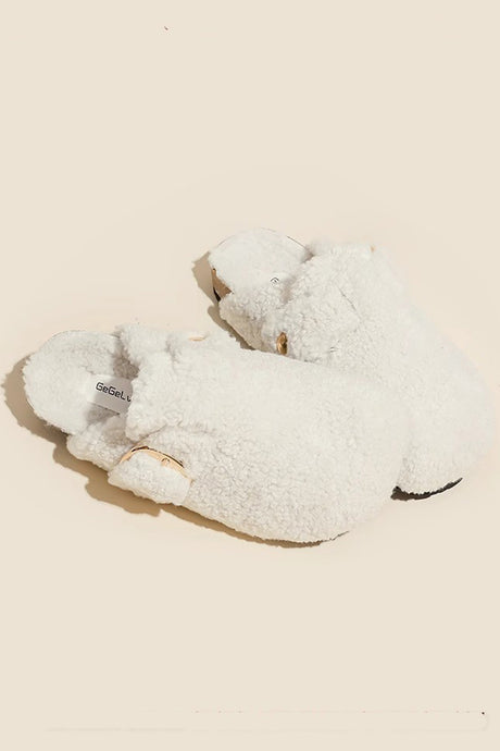 Solid Plush Slip-on Flats