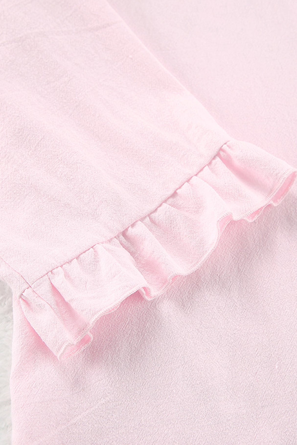 Solid Ruffle Cotton Loungewear