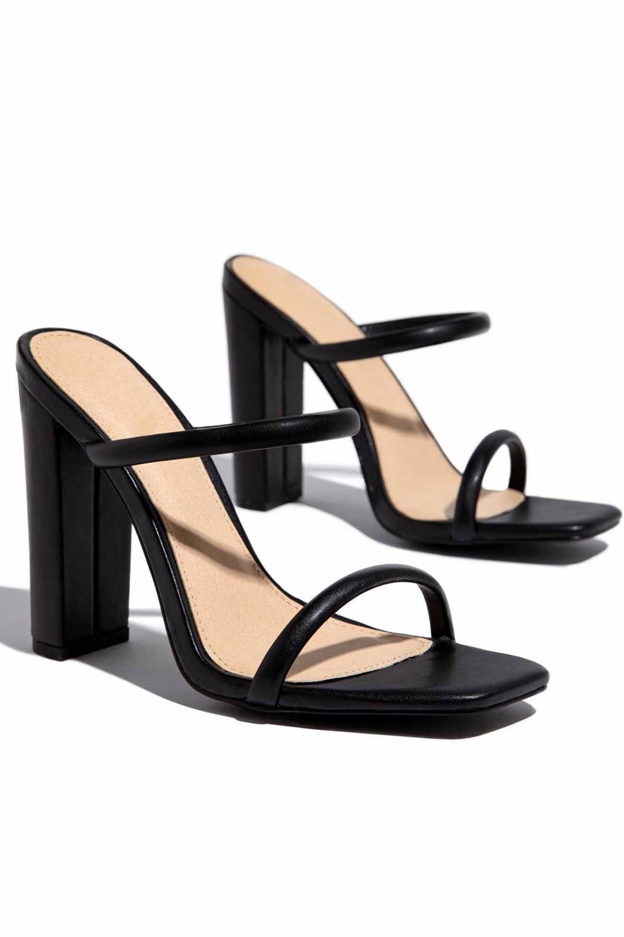 Solid Color Block Heel High Heel Sandals