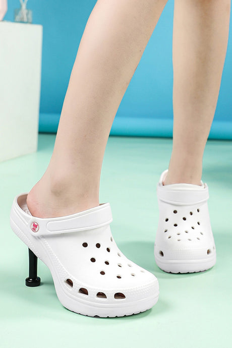 Solid Color High Heel Clog