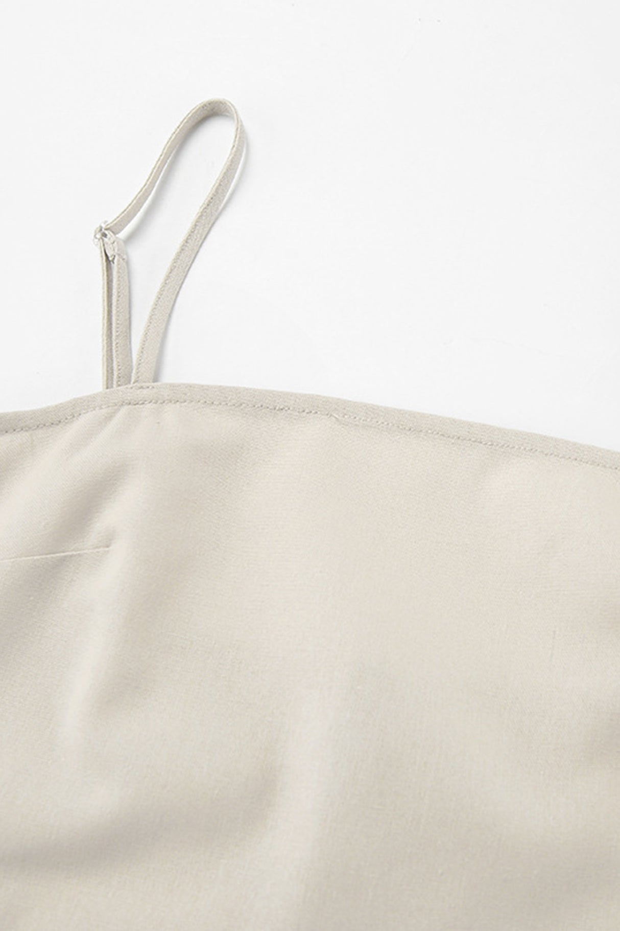 Arolora Spaghetti Straps A-line Cotton Linen Dress