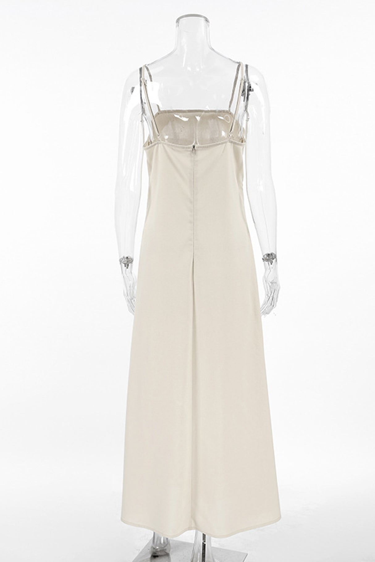 Arolora Spaghetti Straps A-line Cotton Linen Dress