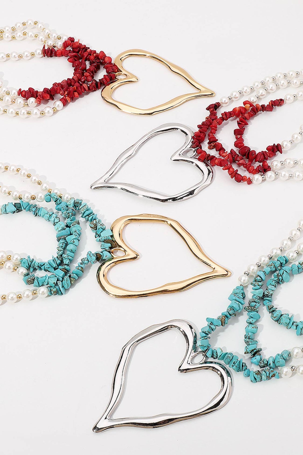 Stacking Pearl Turquoise Necklace