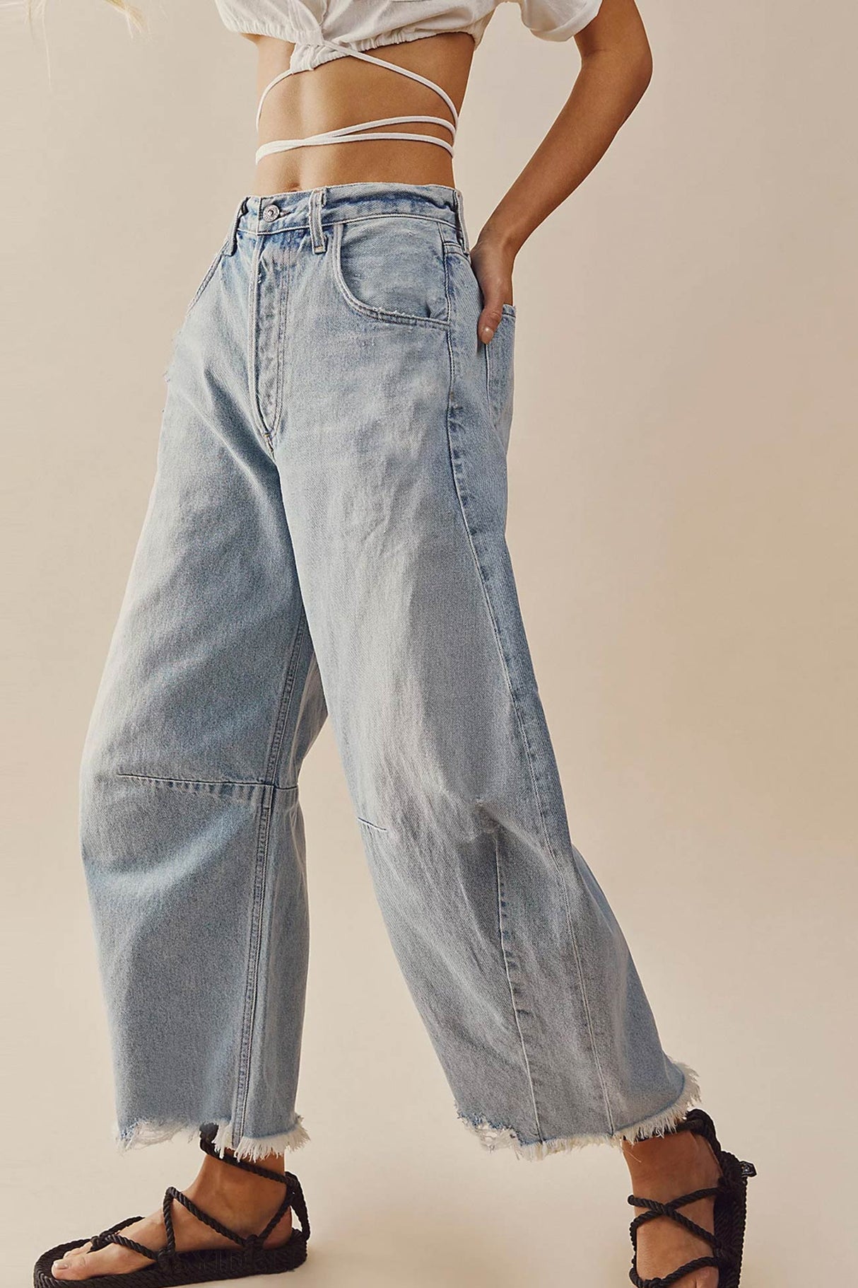 Arolora straight-leg-denim-ninth-pants