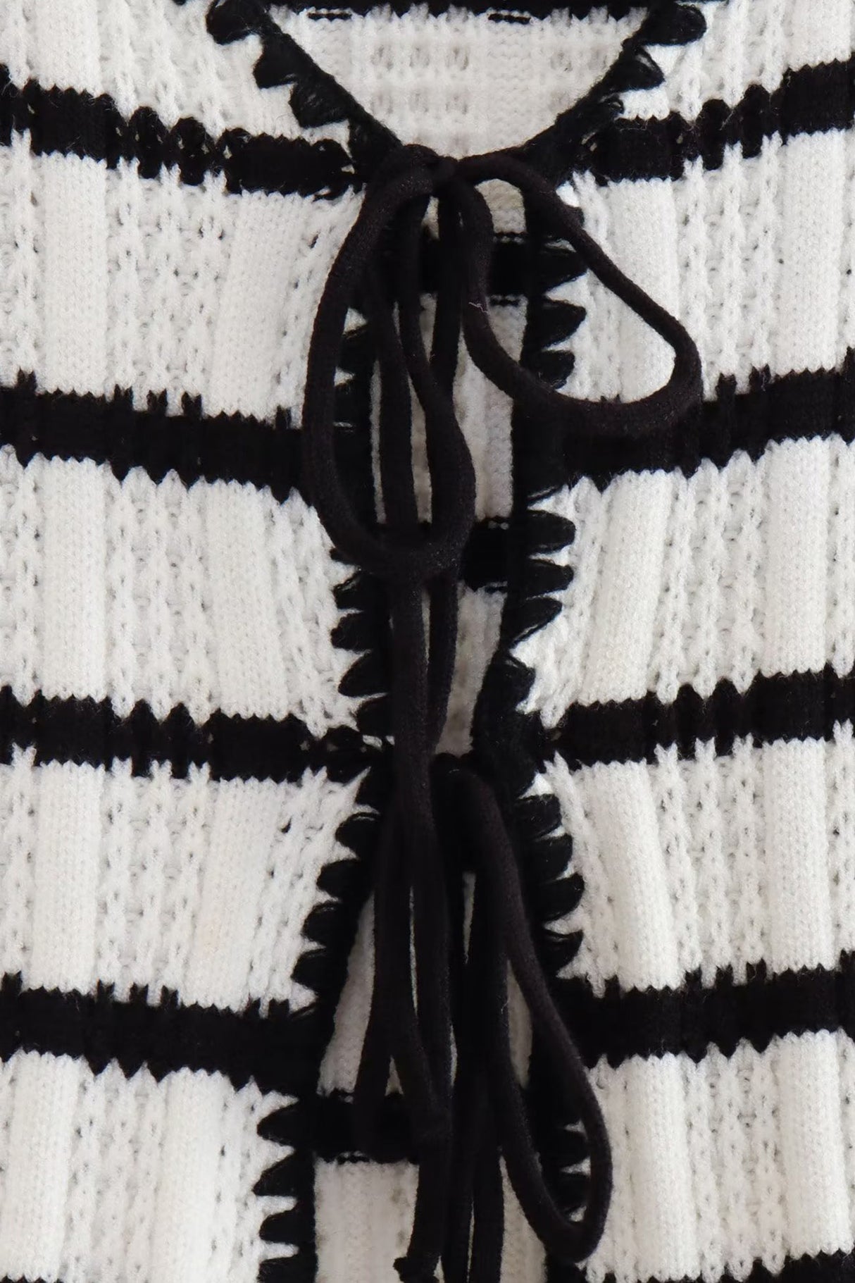 Striped Knit Tie-up Tank Top Pants Suits