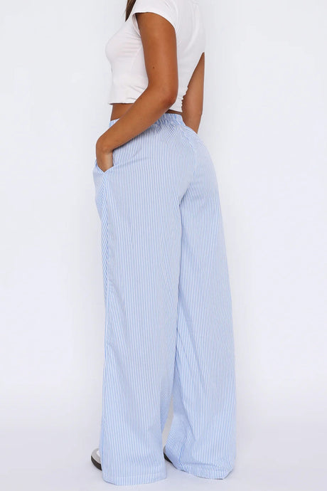 Striped Wide Leg Loose Trousers
