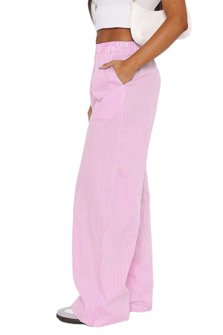 Striped Wide Leg Loose Trousers