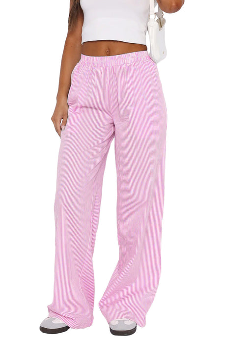 Striped Wide Leg Loose Trousers