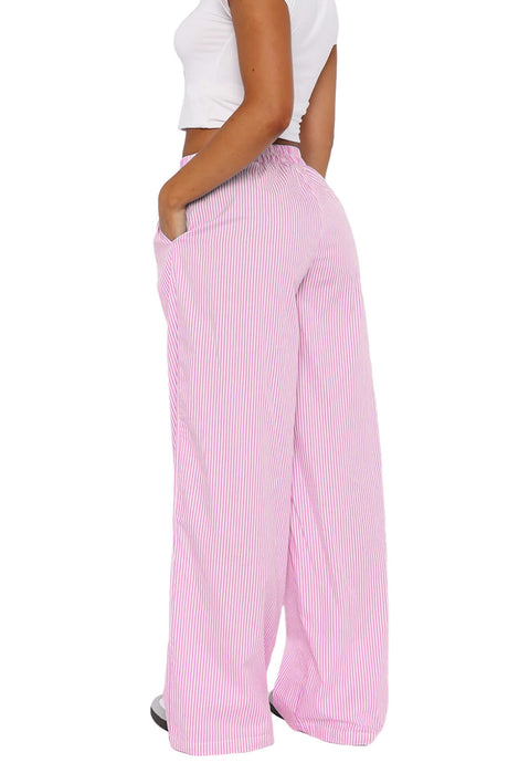 Striped Wide Leg Loose Trousers