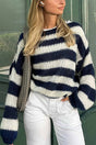 Arolora striped-drop-shoulder-long-sleeve-knit-sweater